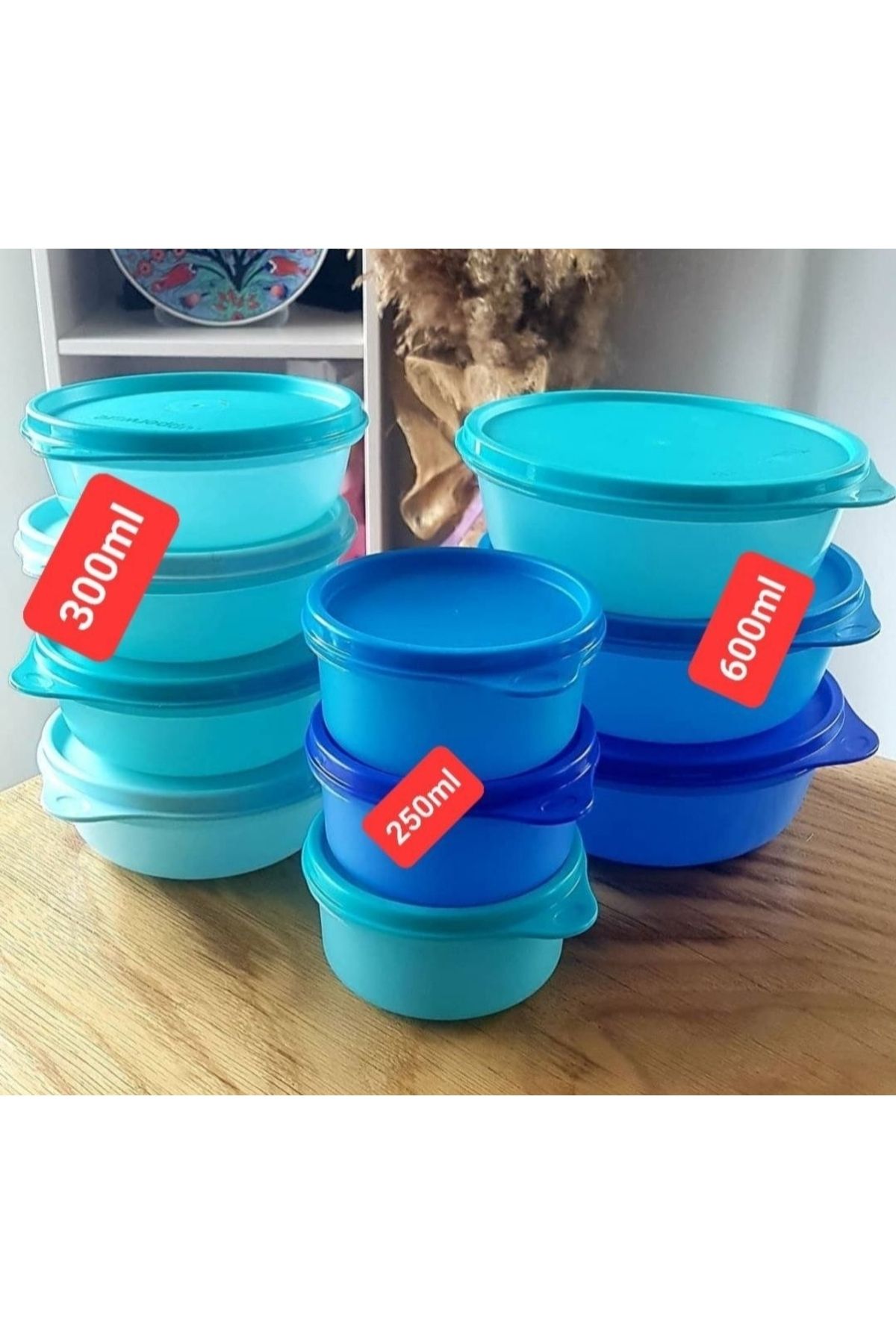 Tupperware 10 Parça Şekerkap.