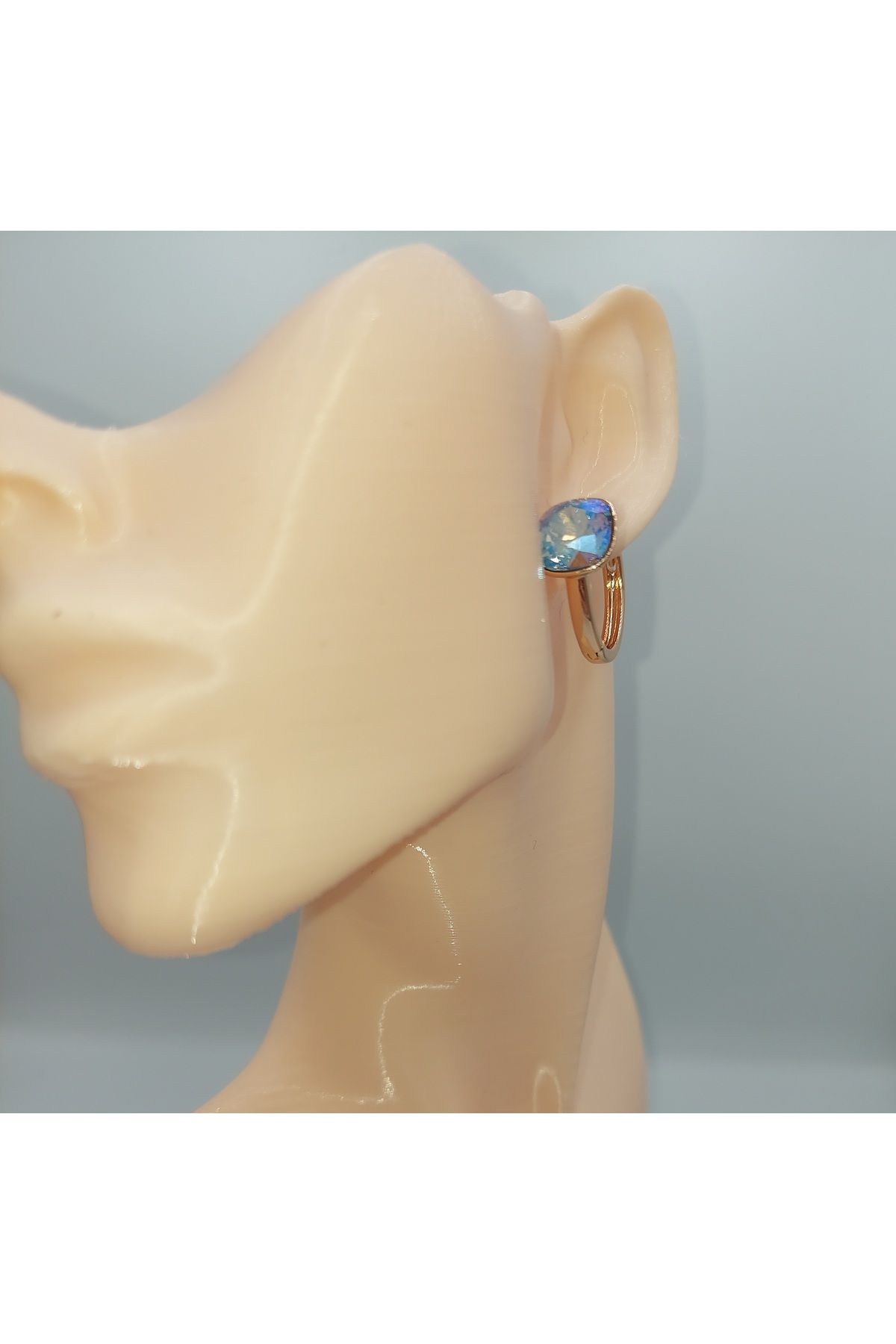 XUPING JEWELRY Xupıng Mavi Zirkon Taşlı Yüksek Kalite Çelik Küpe