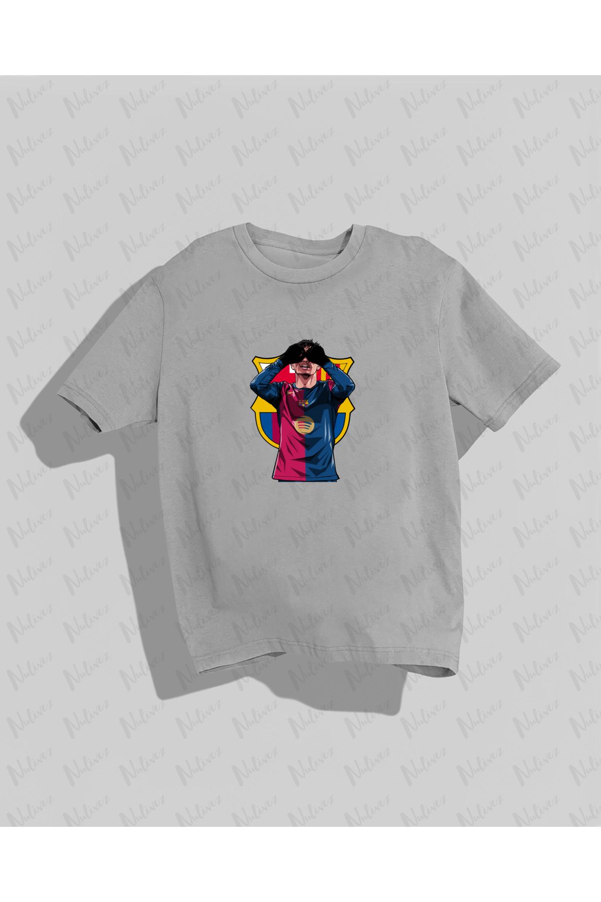 Nulivez Barcelona Tasarımı Baskılı Yüksek Kalite Kompakt Unisex Oversize T-Shirt