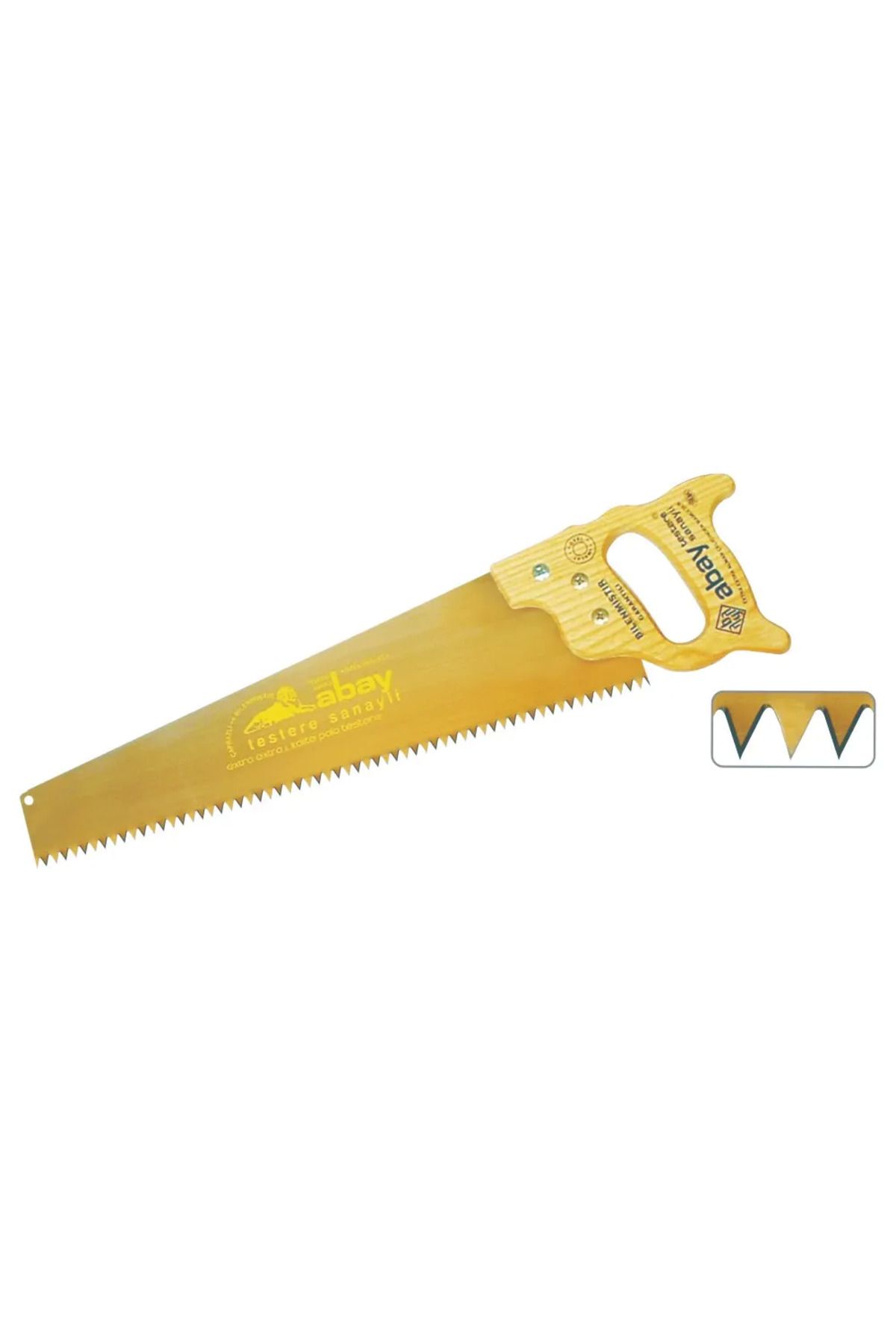 ChenSea Sarı Çelik Pala Testere 50 Cm - Ahşap Sap - AGT1415-8076