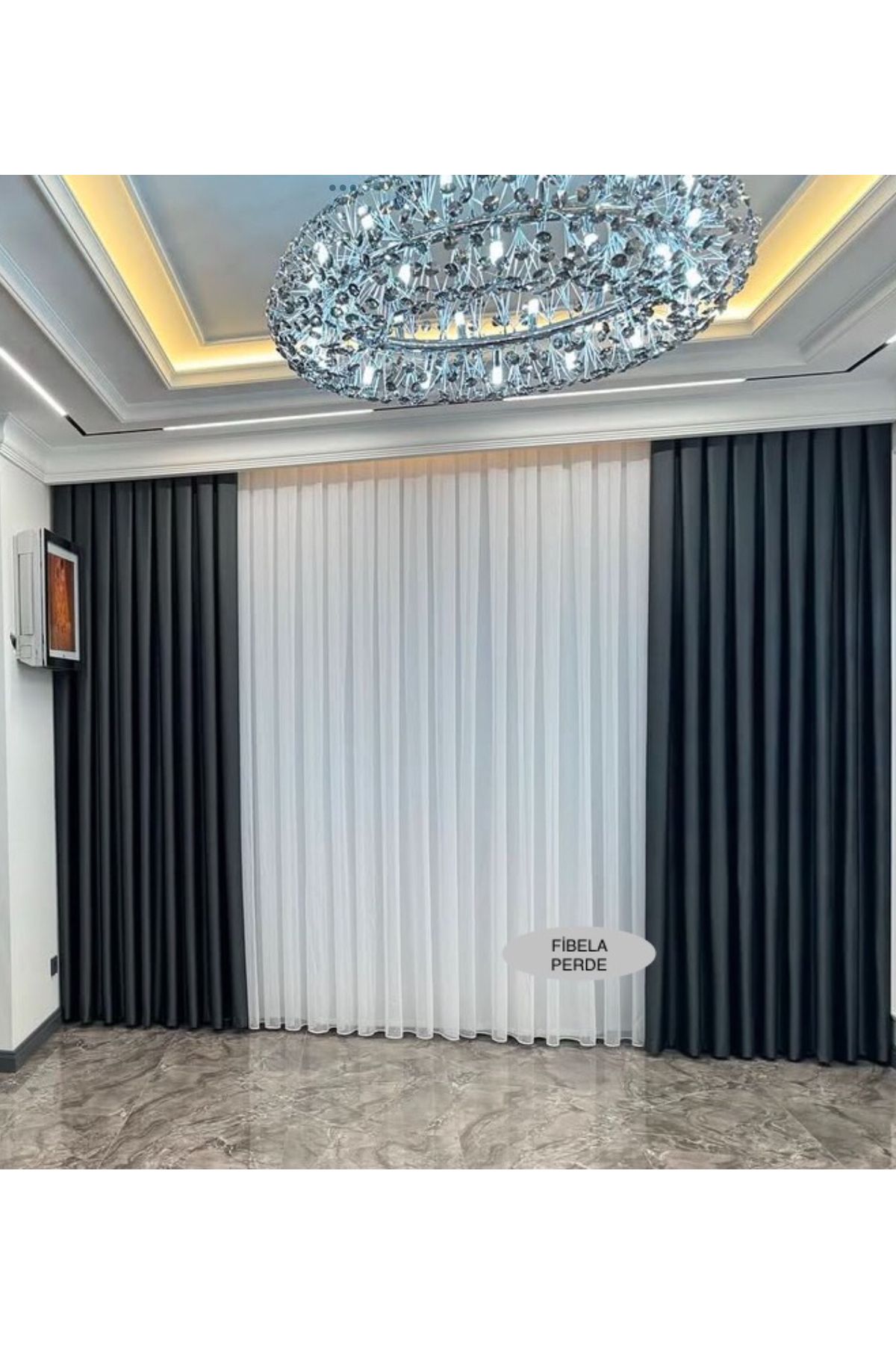 yağmur zebra BEYAZ 1/2.5 PİLELİ ŞANTUKLU TTM BAMBU TÜL PERDE, ÜTÜ İSTEMEZ VE KIRIŞMAZ (NORMAL PİLELİDİR)