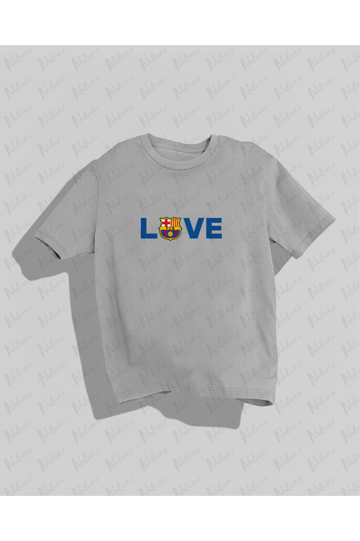 Nulivez Barcelona Tasarımı Baskılı Yüksek Kalite Kompakt Unisex Oversize T-Shirt