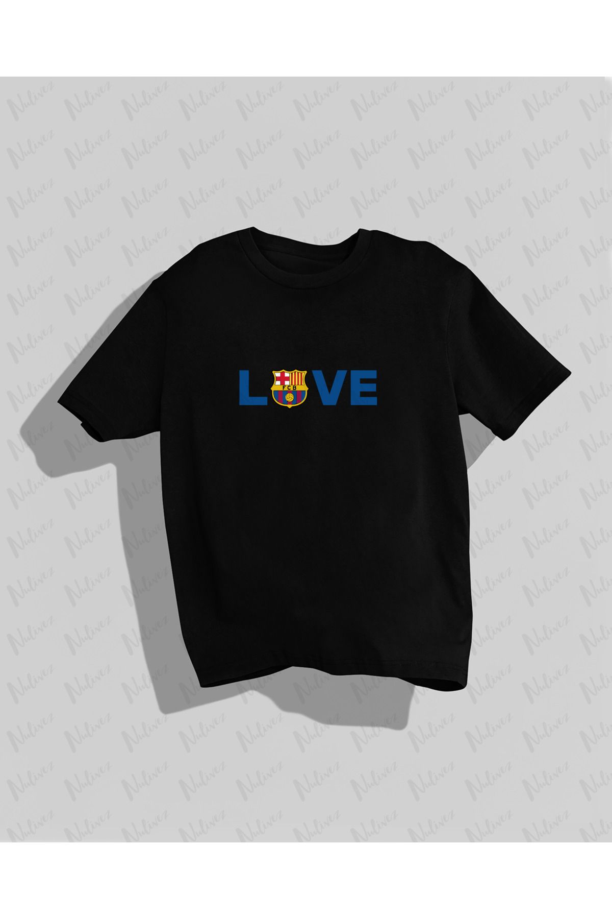 Nulivez Barcelona Tasarımı Baskılı Yüksek Kalite Kompakt Unisex Oversize T-Shirt