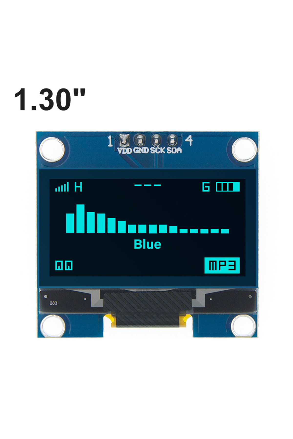 TENSTAR ROBOT-Blue 1.3" OLED Display Module White/Blue Color Drive Chip SH1106 128X64 1.3 inch OLED LCD LED IIC I2 1