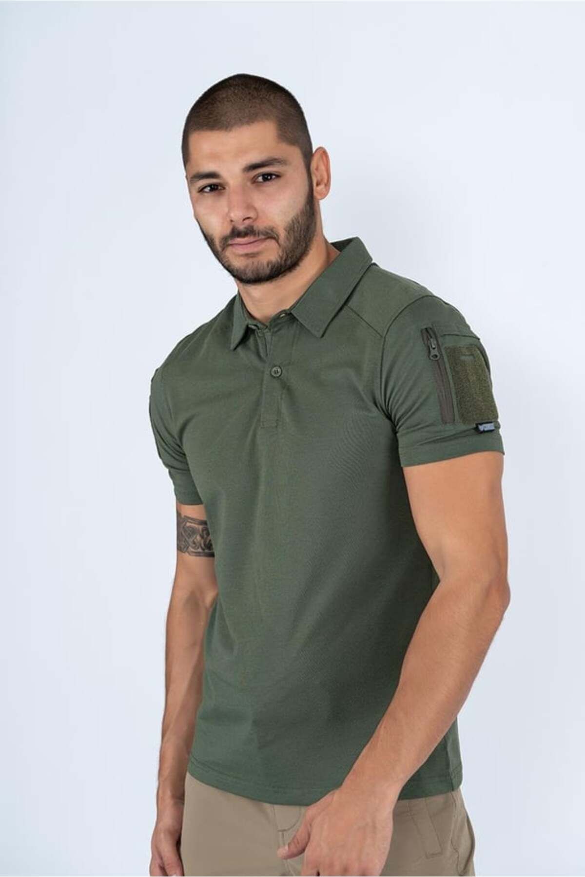 COMBAT Tactical Outdoor Tişört Günlük Polo Yaka Tişörtü T-Shirf - 802