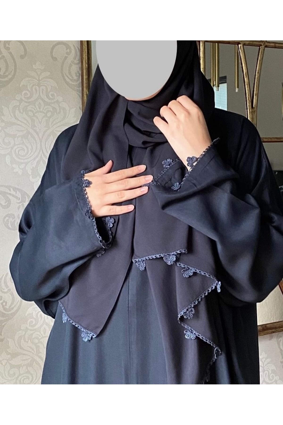 Nimet Abla Butik El işlemeli namaz elbise takımı