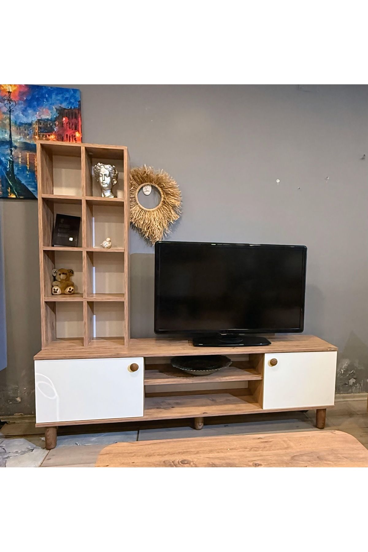 YILPA 180 cm raflı tv sehpası