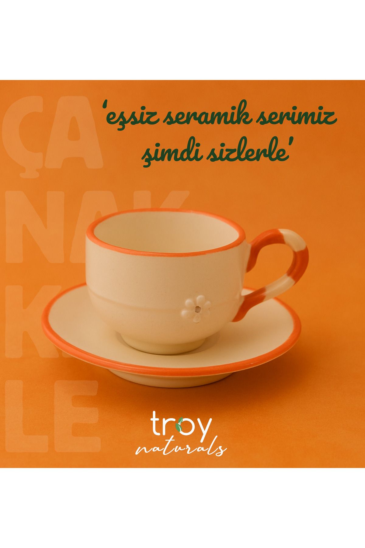 Troy Naturals SERAMİK FİNCAN İŞLEMELİ