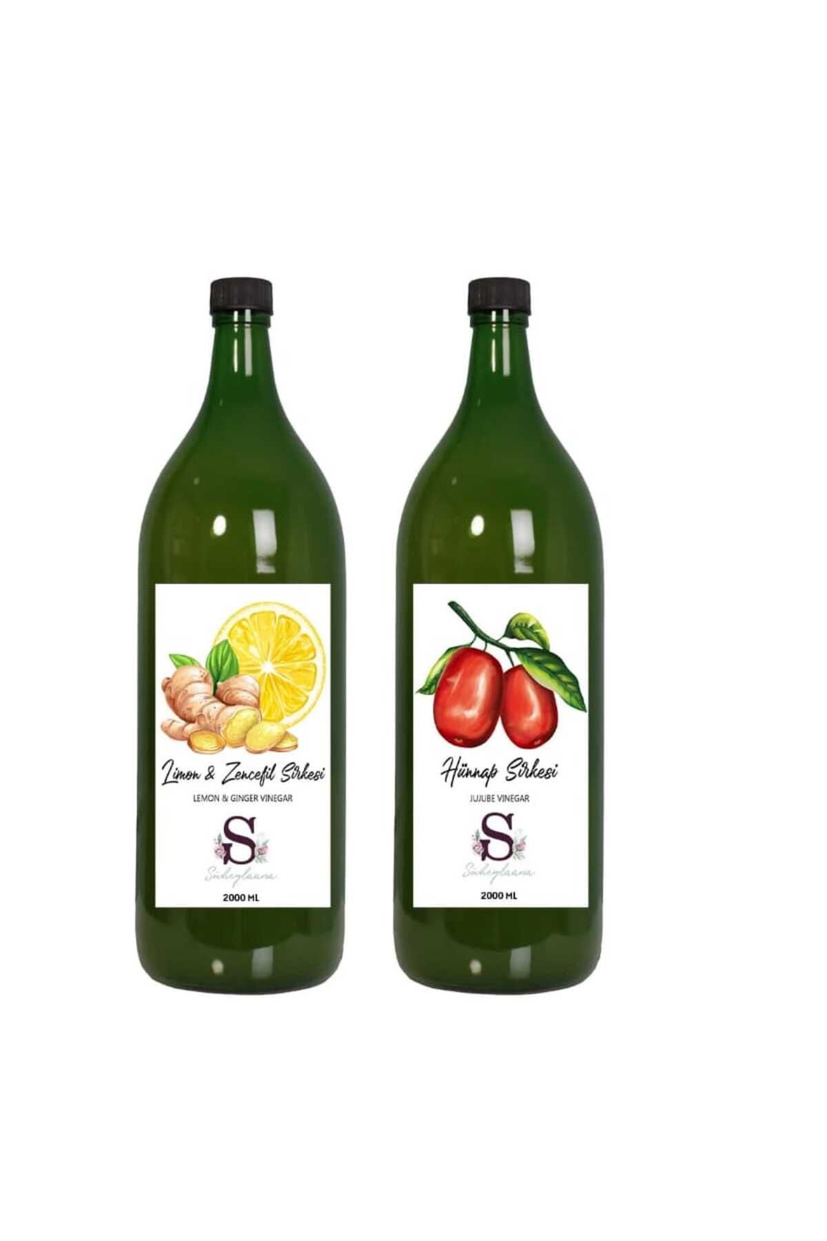 Süheylaana Doğal Limon & Zencefil Sirkesi 2000 Ml - Doğal Hünnap Sirkesi 2000 Ml