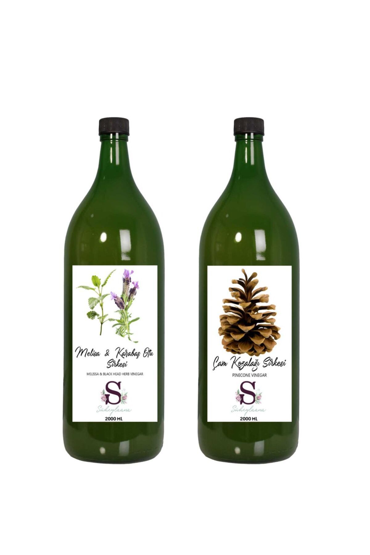 Süheylaana Doğal Melisa & Karabaş Sirkesi 2000 Ml - Doğal Çam Kozalağı Sirkesi 2000 Ml