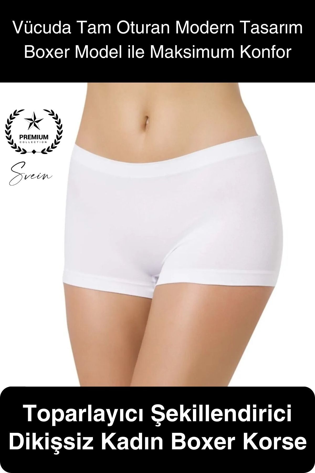Svein Premium Toparlayıcı Sıkılaştırıcı Kadın Boxer Korse Rahat Dikişsiz Saran Günlük İç Çamaşır