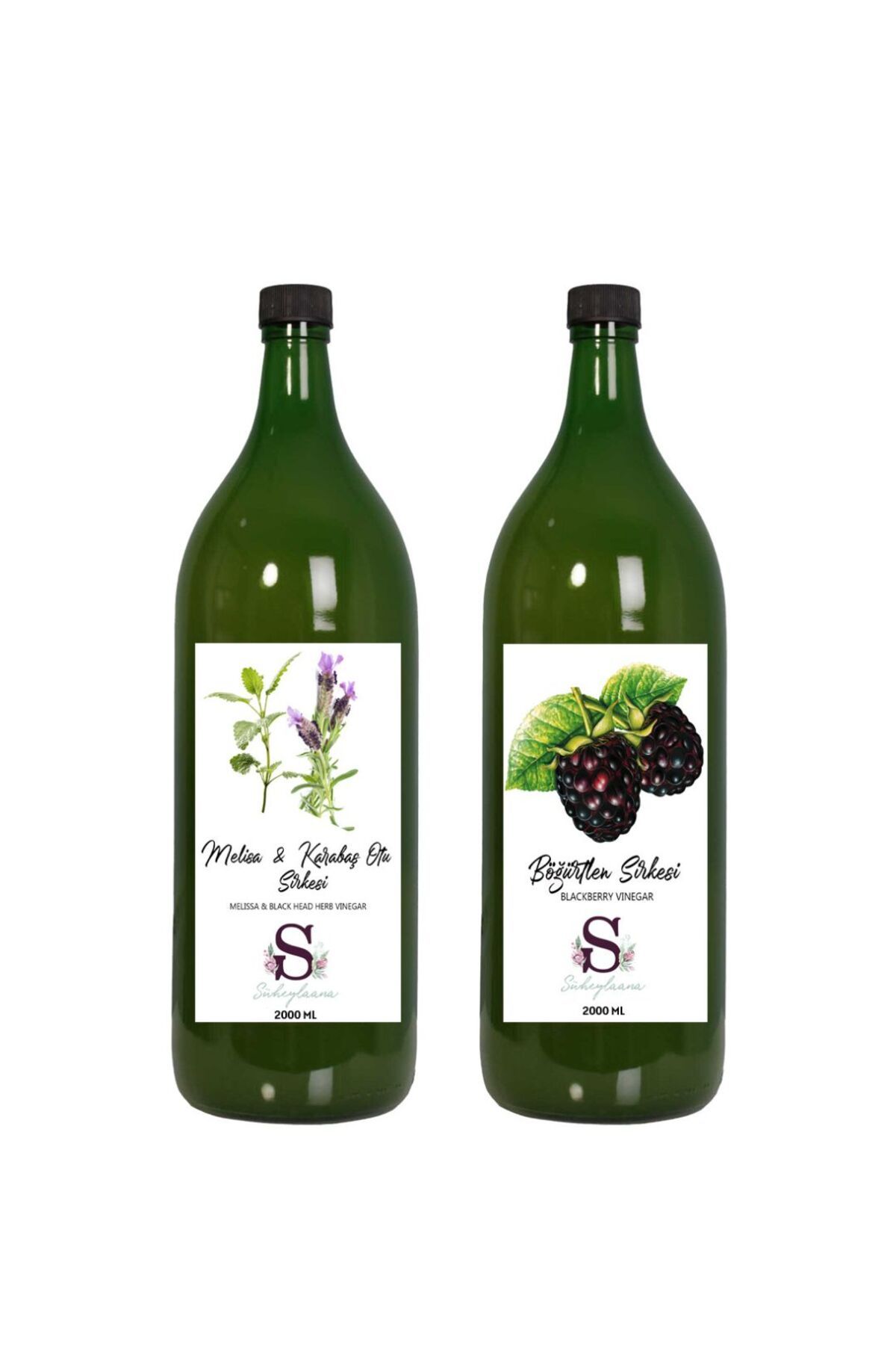 Süheylaana Doğal Melisa & Karabaş Sirkesi 2000 Ml - Doğal Böğürtlen Sirkesi 2000 Ml