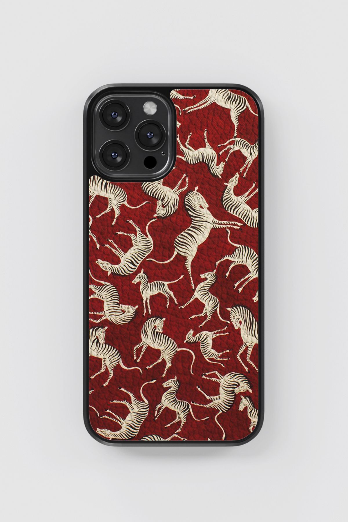 No28studio Red Zebra Deri Telefon Kılıfı