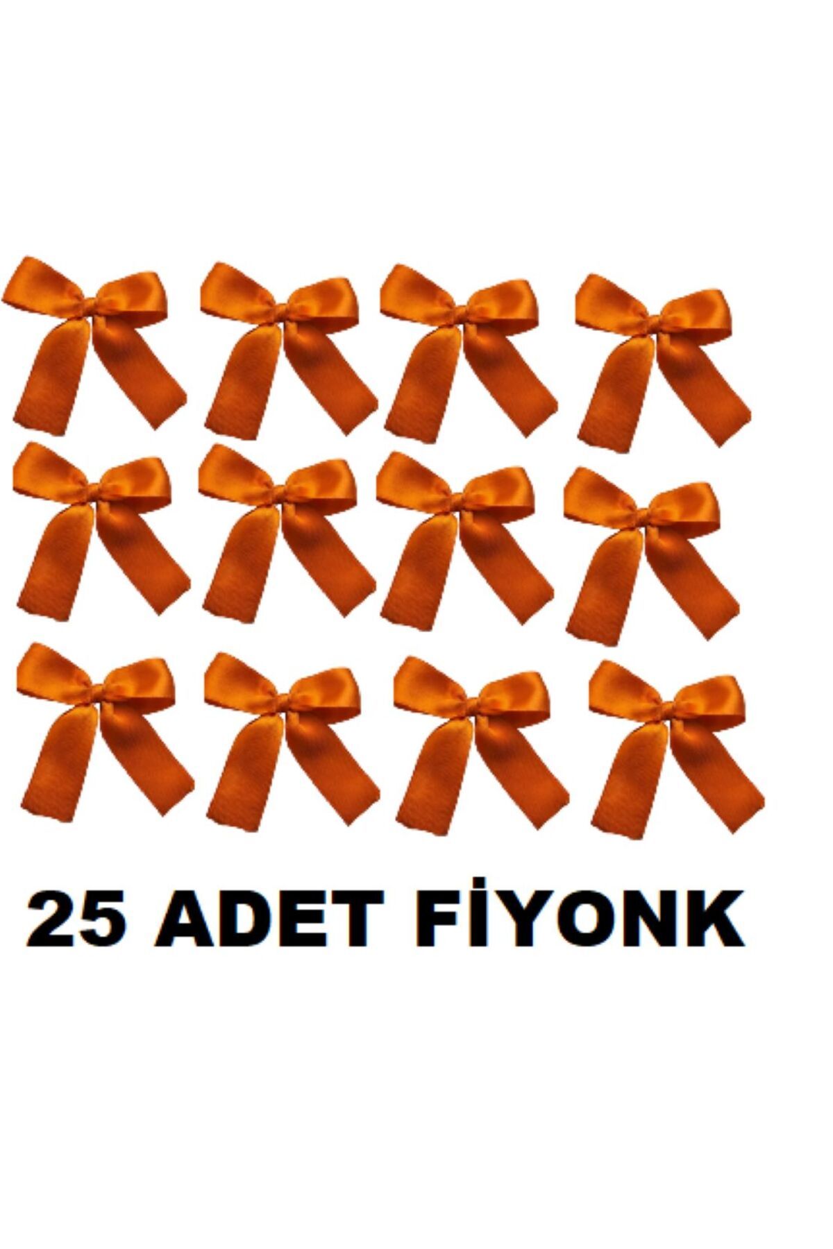serap çiçekçilik 25 Adet Turuncu Saten Fiyonk Kurdele Saten Kurdele Fiyonk.