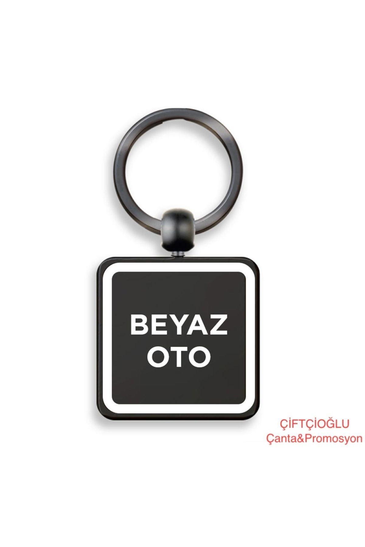 çiftçioğlu Kişiye Özel Lazer İsim-Logo Baskılı Metal Anahtarlık