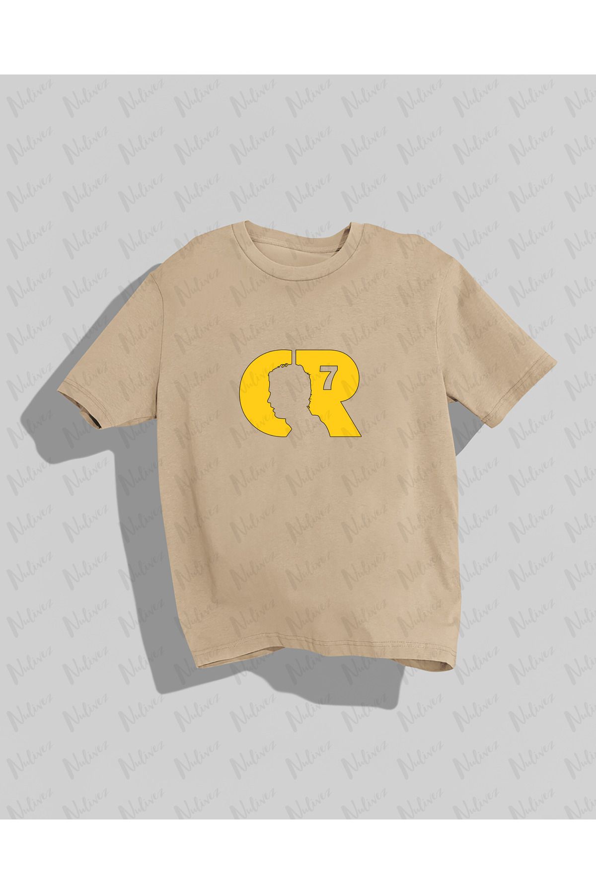 Nulivez Cristiano Ronaldo Tasarımı Baskılı Yüksek Kalite Kompakt Unisex Oversize T-Shirt