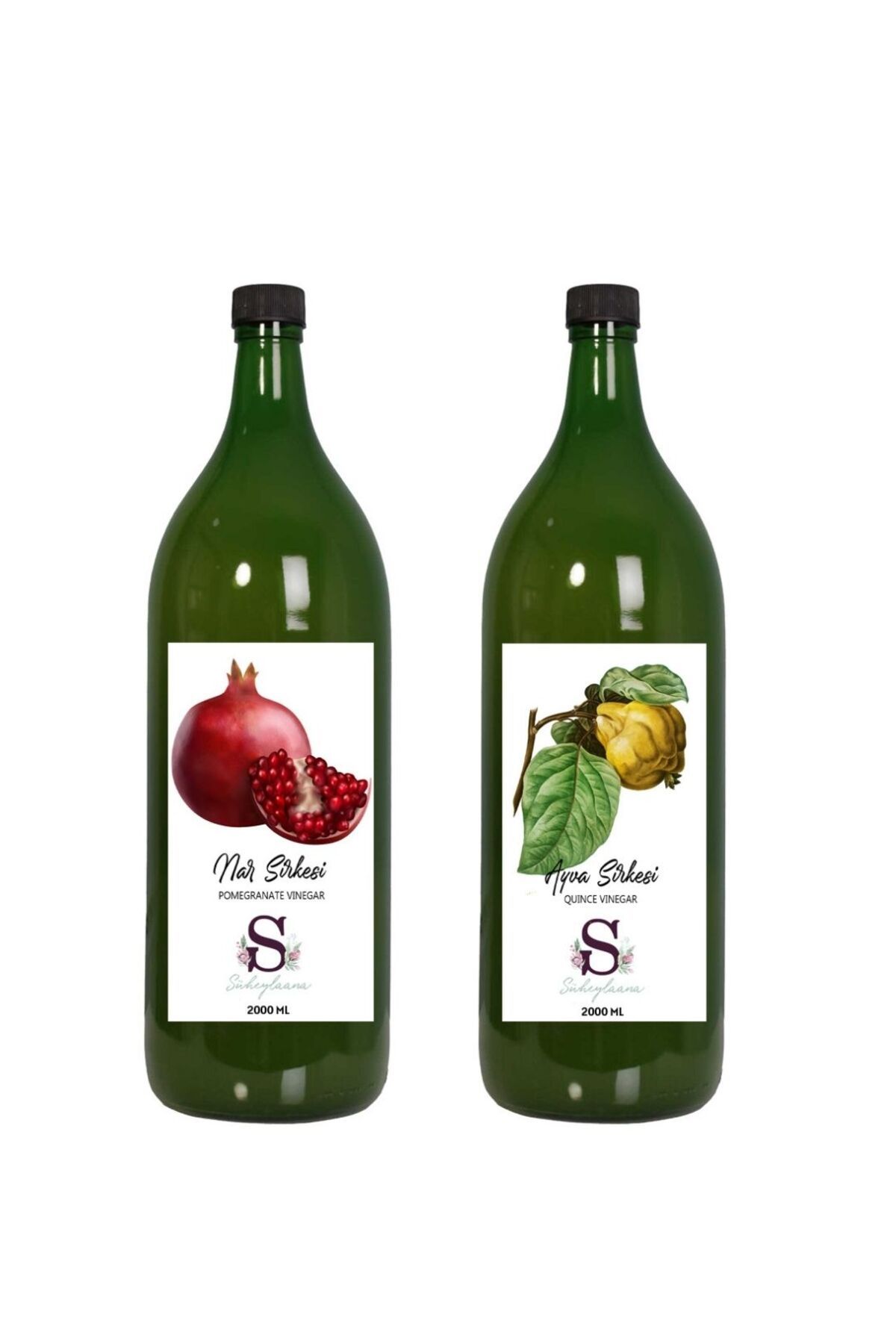 Süheylaana Doğal Nar Sirkesi 2000 Ml - Doğal Ayva Sirkesi 2000 Ml