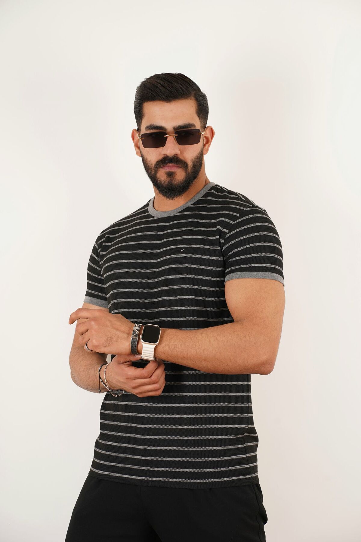 Vesbul ÇİZGİLİ BASİC YUVARLAK YAKA TSHİRT 2107