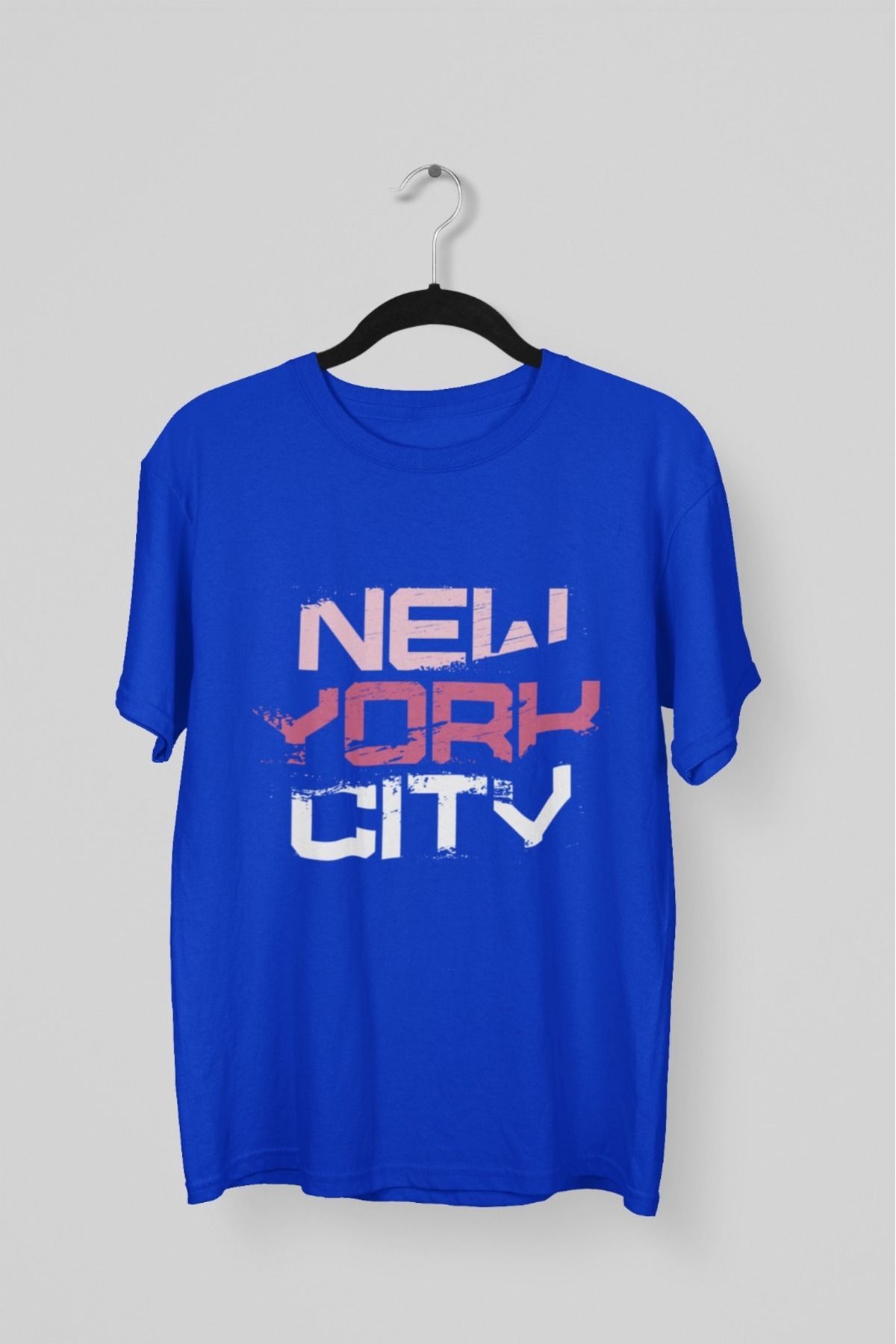 Butik ERKEK/KADIN -NEW YORK CITY- TRANSFER BASKILI YUVARLAK YAKA KISA KOL TİŞÖRT