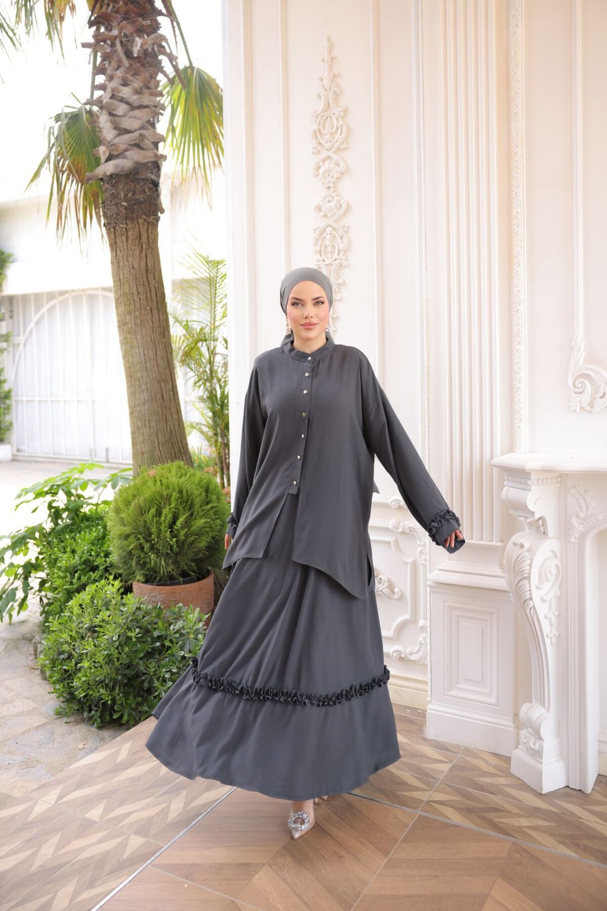 Nissra Ankanoor Belmando Kumaş Etekli Takım Anka255092
