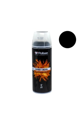 Polisan Akrilik Sprey Boya -Mat -Siyah - RAL-9004 -0,400Lt. -POLİSAN