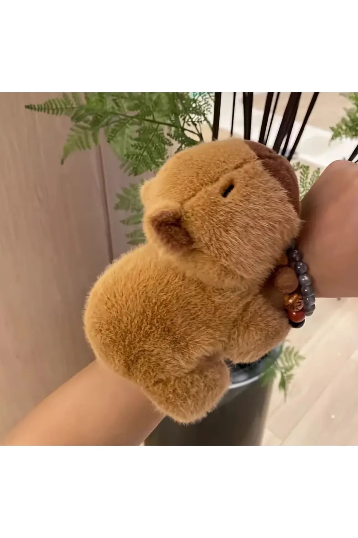 BALCI HEDİYELİK Kızlar için Capybara Peluş Oyuncak El Kuklası Bileklik