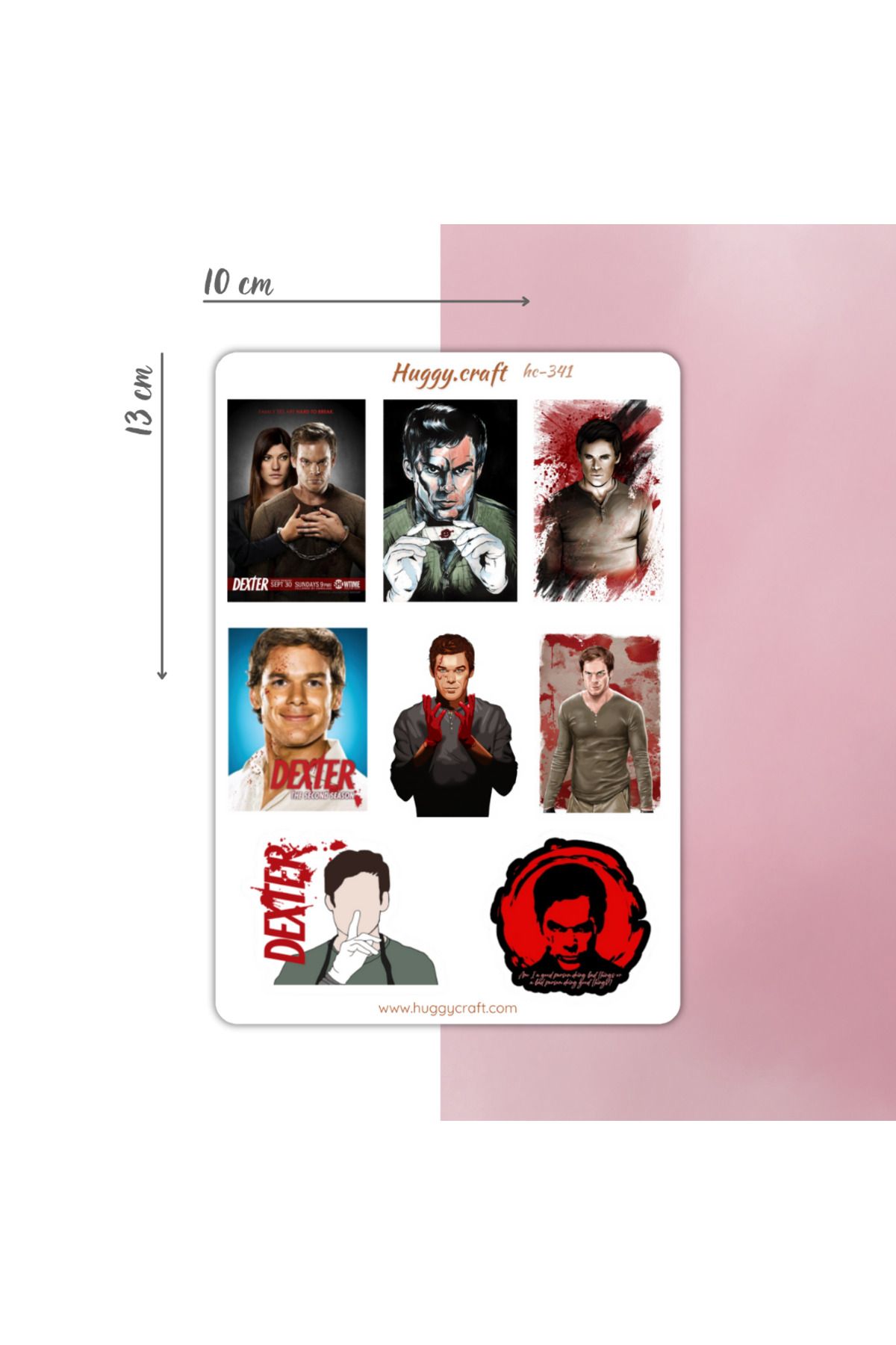 Huggy Craft Dexter Sticker Seti - Telefon, Tablet, Bilgisayar, Defter, Ajanda vb Uygun (Yüksek Kaliteli Baskı)