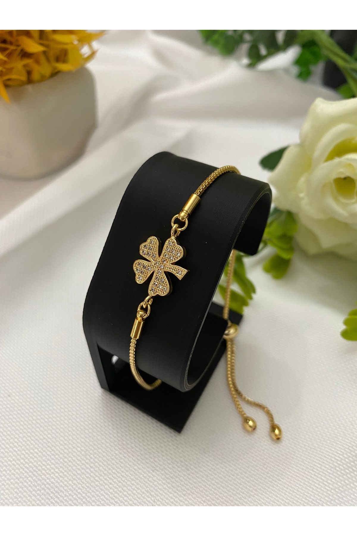 asem jewelry ZİRKON TAŞLI YONCA BİLEKLİK