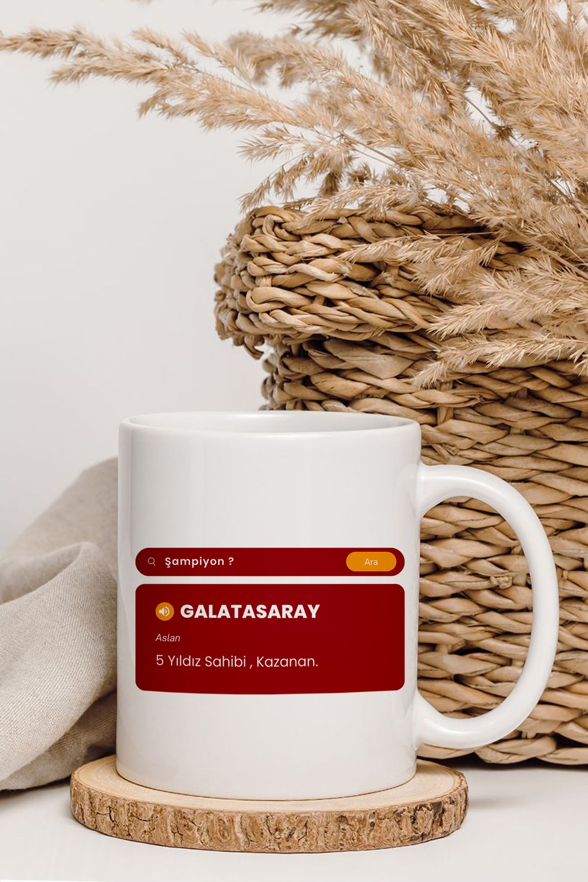 shop Şampiyon Ne Demek ? Sarı Kırmızı - Aslan -5 Yıldız Kupa