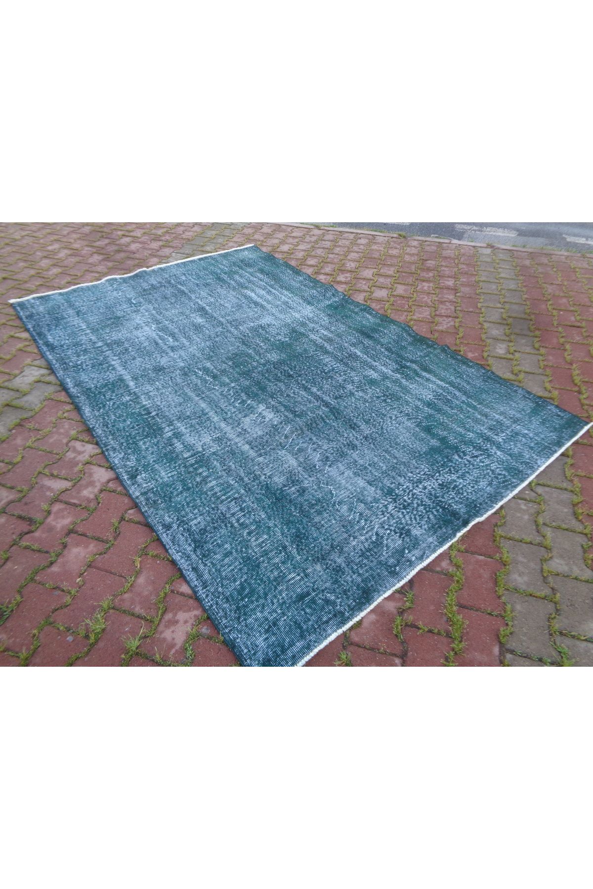 ŞAHMERDANOĞLU ŞAHMERDANOĞLU 178x278 Cm El Dokuması Vintec Oturma Oda Halısı Zümrüt Yeşili Rustik Dağ Ev Dekor v259