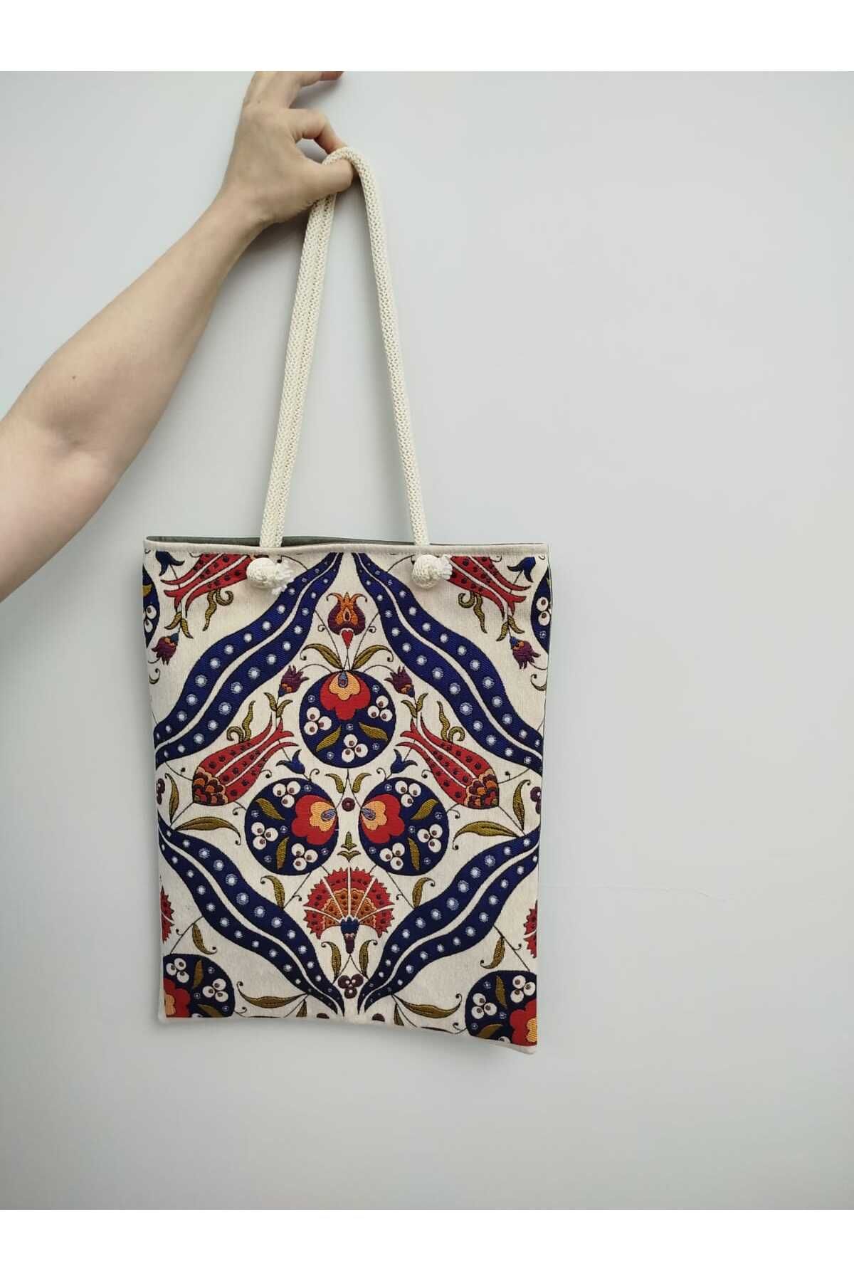 Cappadocia Family Store Özel Dokuma Goblen Kumaş 12 Çeşit El Çantası Plaj Çantası Omuz Çantası