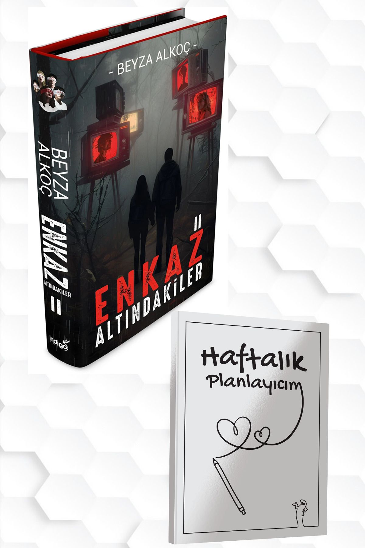 İndigo Kitap CİLTLİ-BEYZA ALKOÇ-ENKAZ ALTINDAKİLER 2.CİLT +HAFTALIK PLANLAYICIM (52 HAFTA)