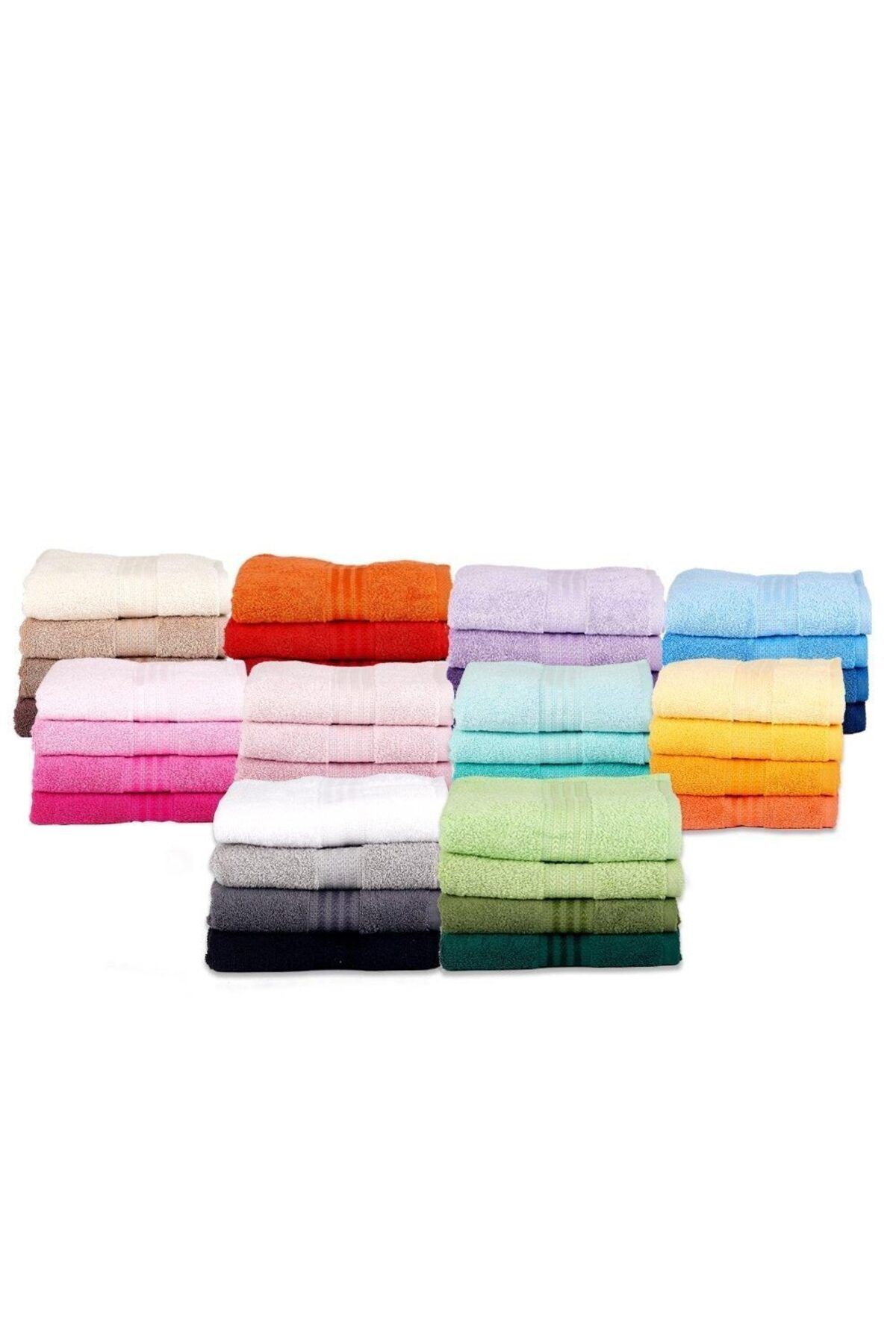 melfxxl eticaret 4´lü 50x90 Havlu Seti Siyah