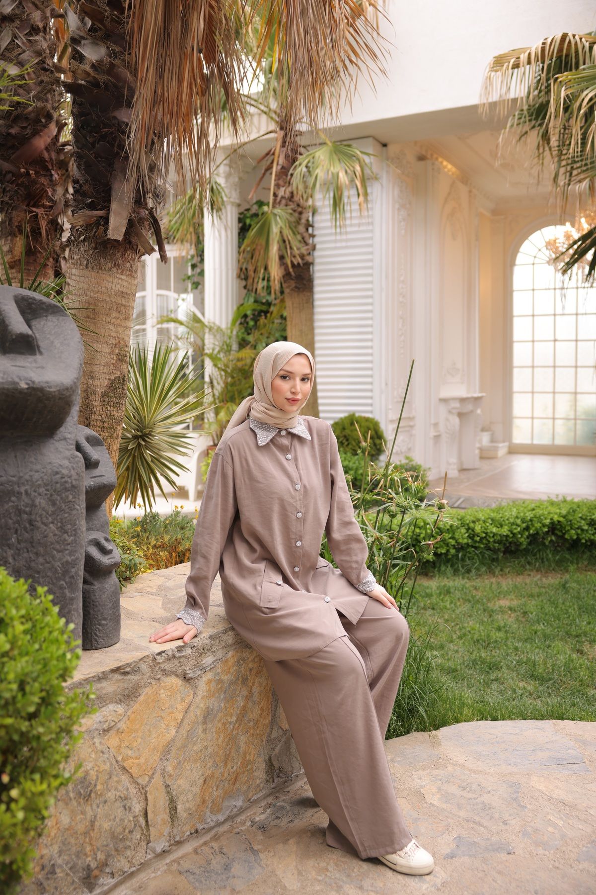 MİMİ Luxury Wear Kadın Tesettür Gömlek-Pantolon & Eşofman Takımı, Alt-üst Takım