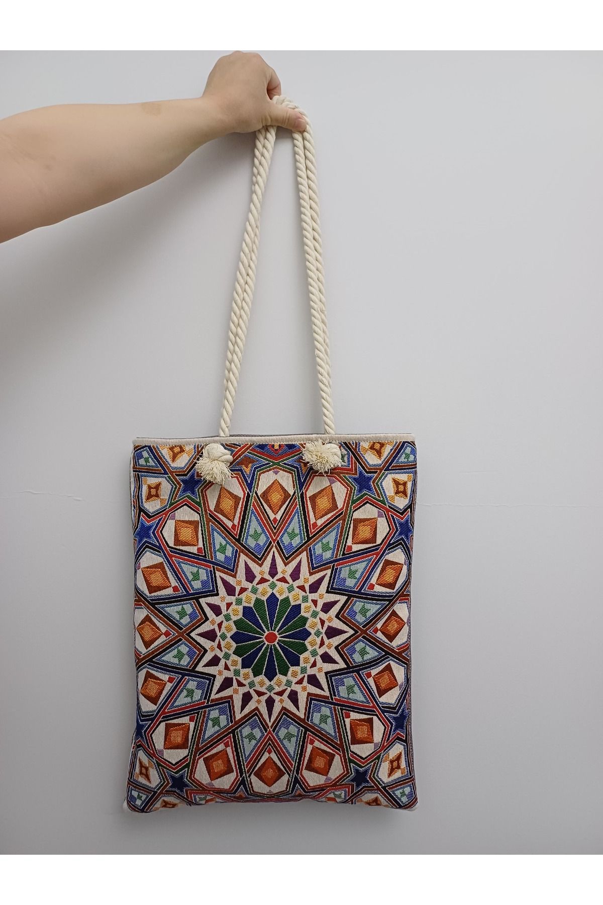 Cappadocia Family Store Özel Dokuma Goblen Kumaş 12 Çeşit El Çantası Plaj Çantası Omuz Çantası