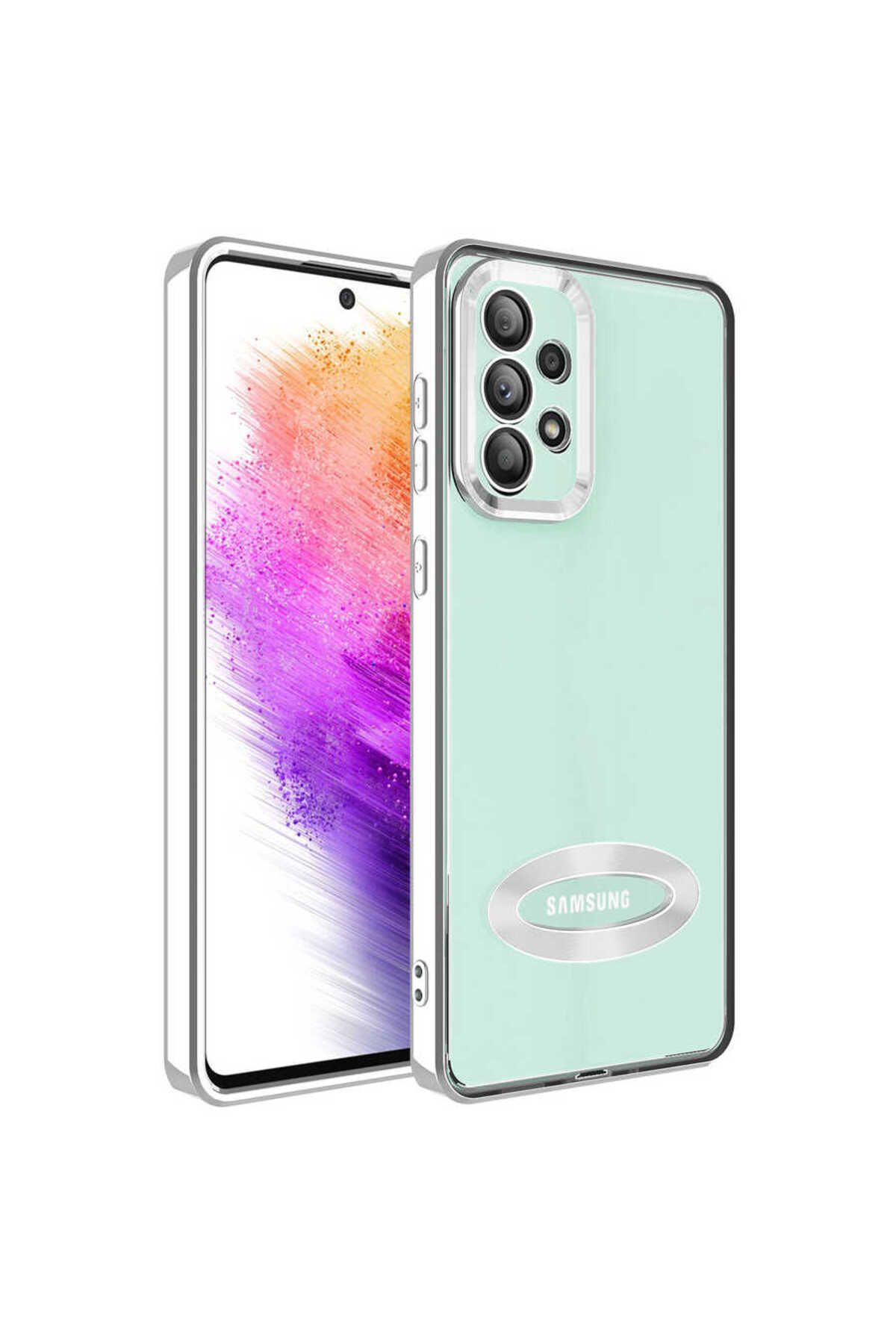 SKYARC Samsung Galaxy A33 5G Kılıf Kamera Korumalı Logo Gösteren Omega Kapak