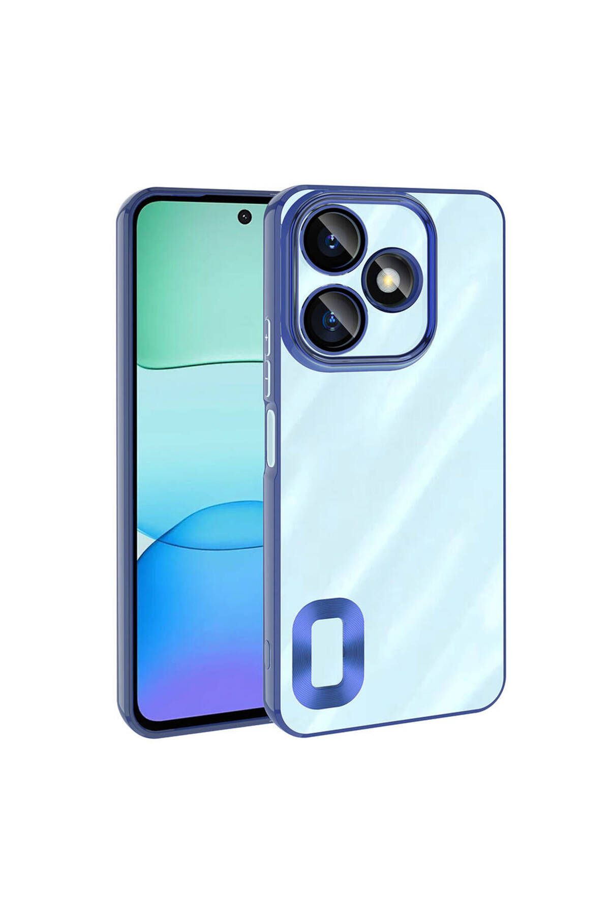 SKYARC Xiaomi Redmi 13 4G Kılıf Kamera Korumalı Logo Gösteren Omega Kapak