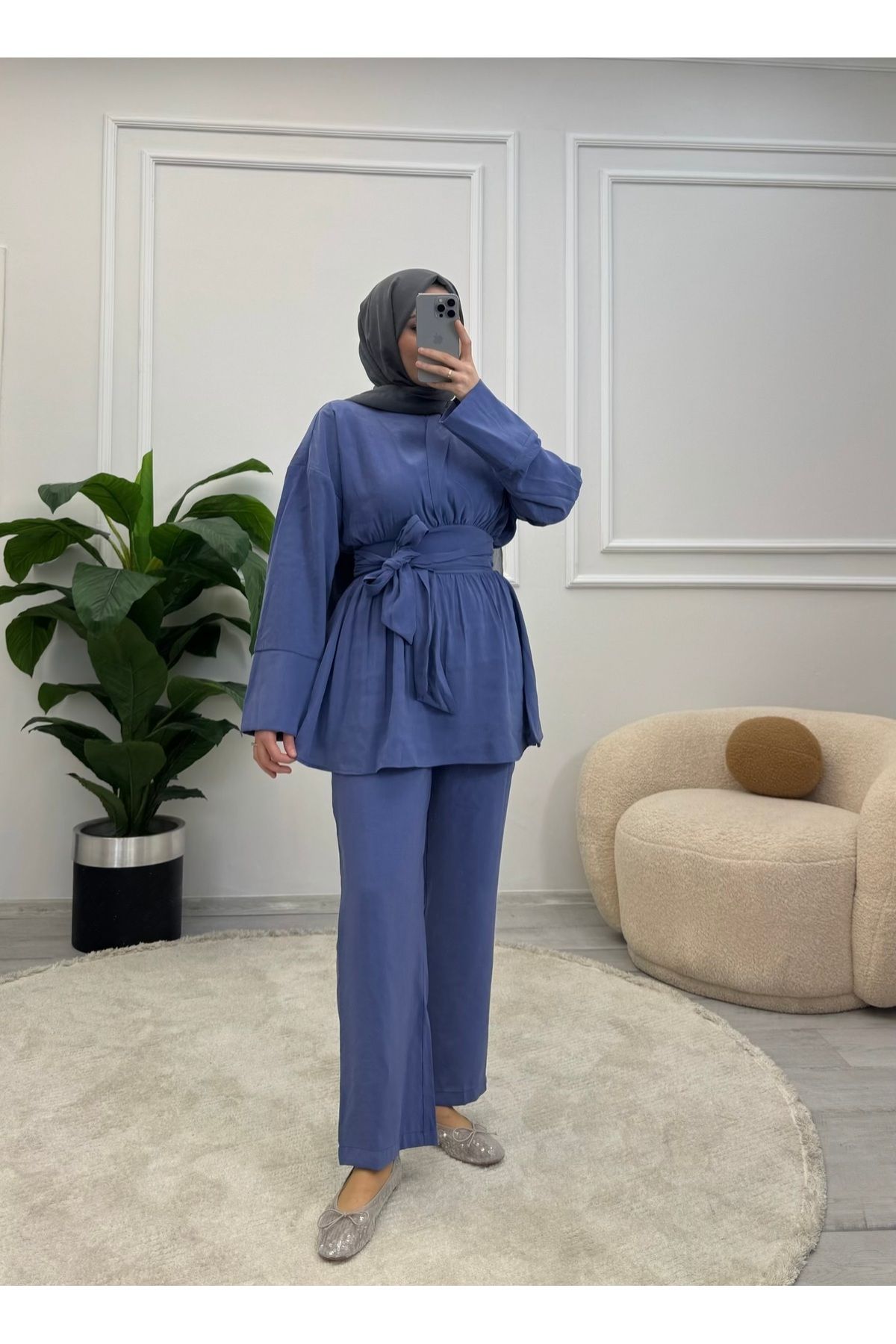 By Gizem Beyazkaya Modal Geniş Kuşaklı Takım
