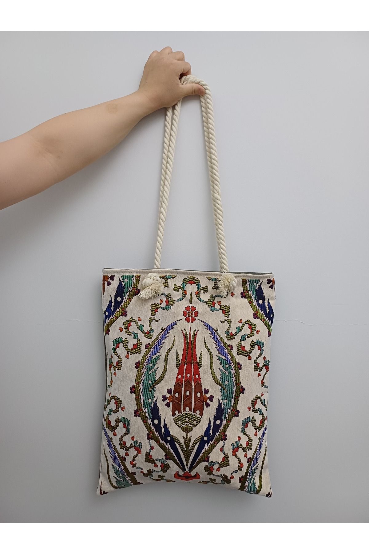 Cappadocia Family Store Özel Dokuma Goblen Kumaş 12 Çeşit El Çantası Plaj Çantası Omuz Çantası