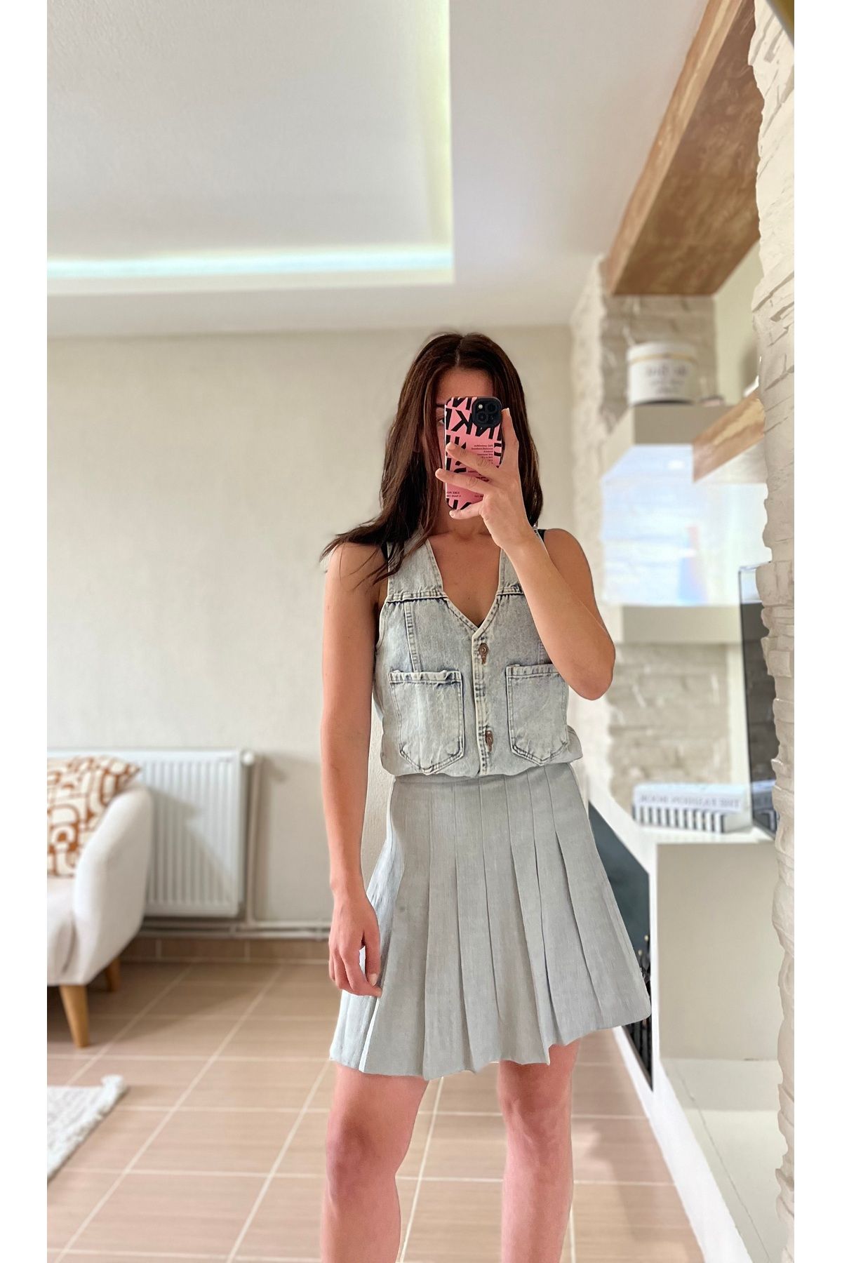 MODA Pileli etek