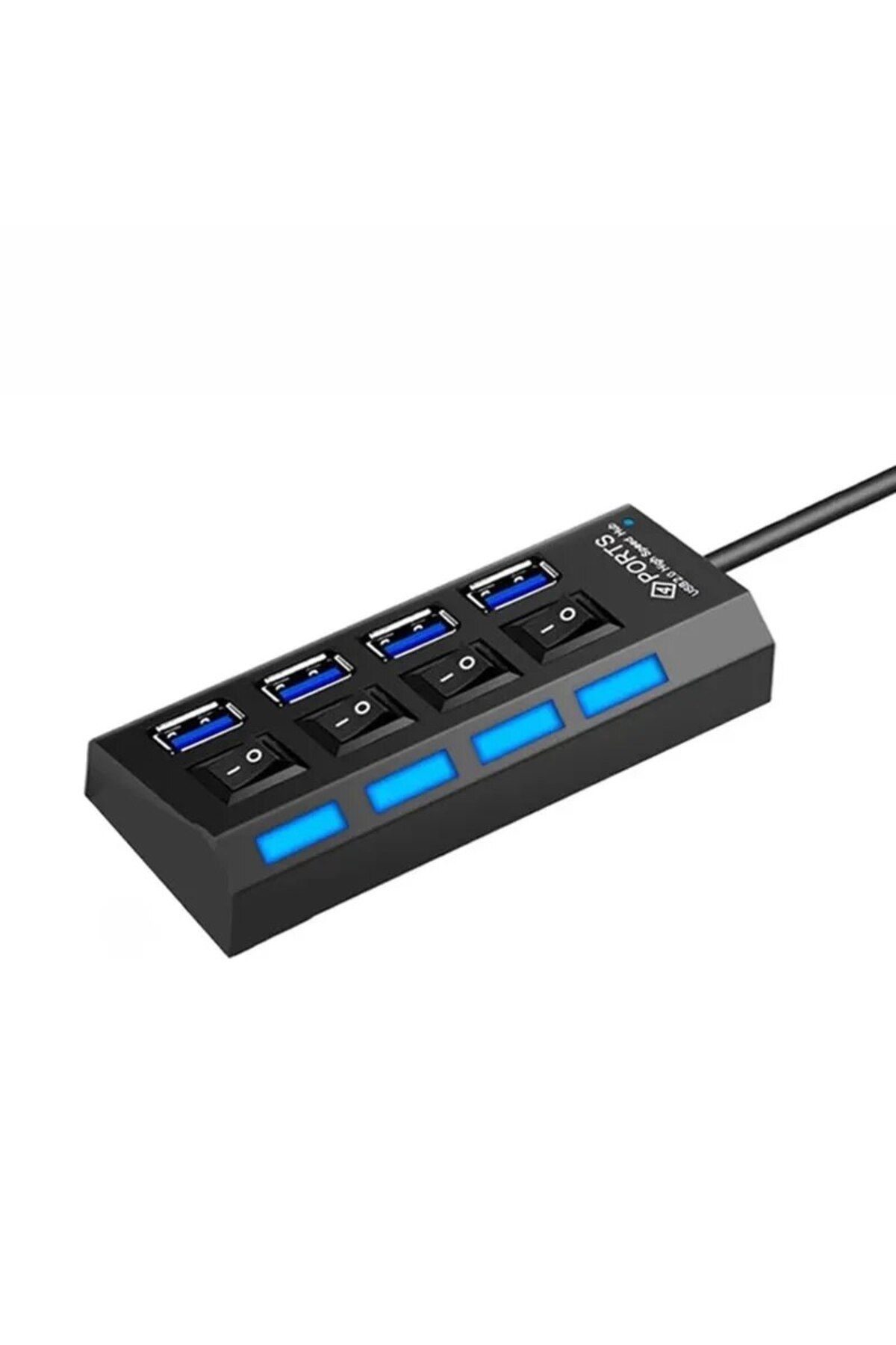 Choice-موزع USB أسود 4 واجهات، موزع USB، محول USB، استخدام منافذ متعددة، محول طاقة، موسع USB 2.0، كمبيوتر شخصي 1