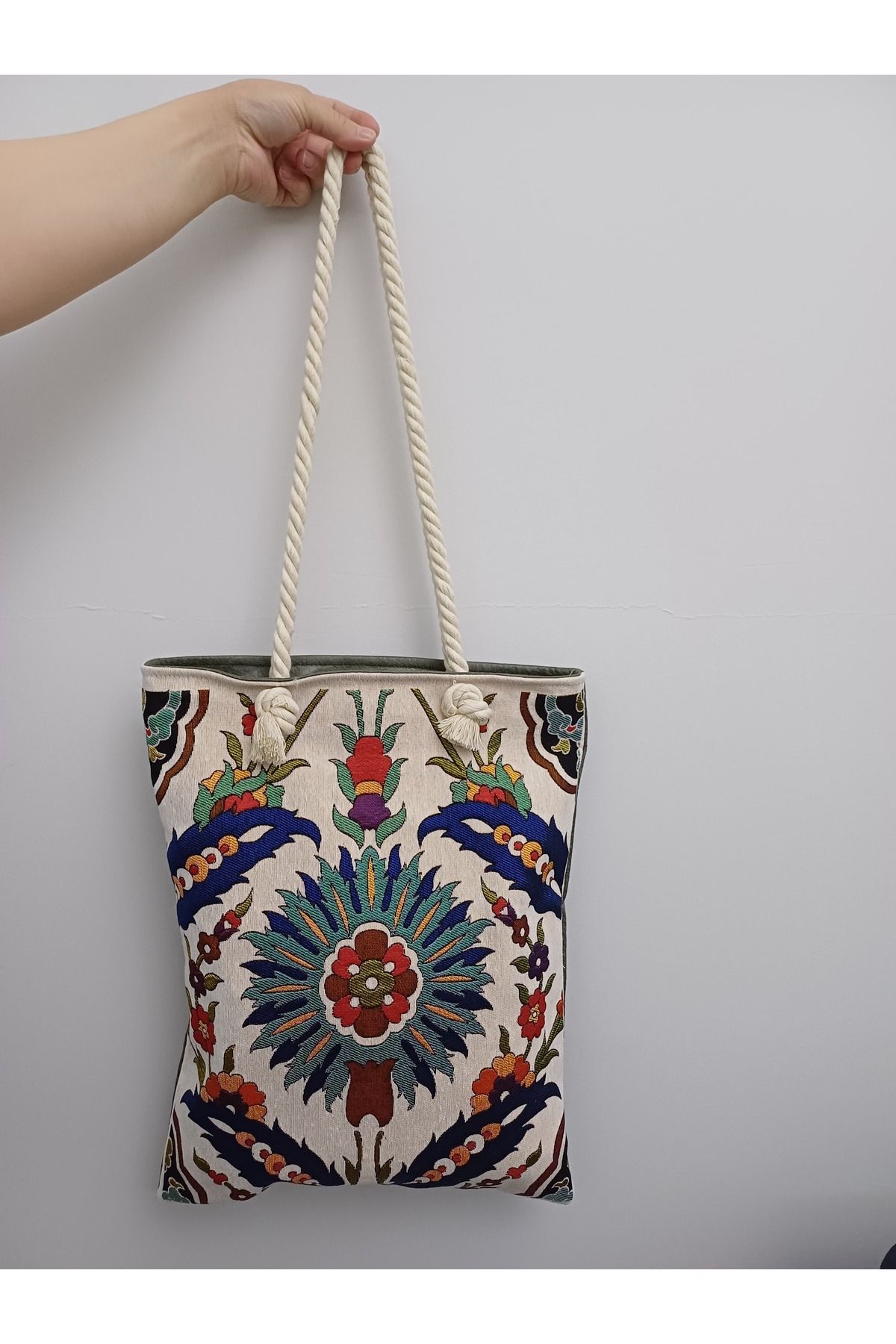 Cappadocia Family Store Özel Dokuma Goblen Kumaş 12 Çeşit El Çantası Plaj Çantası Omuz Çantası