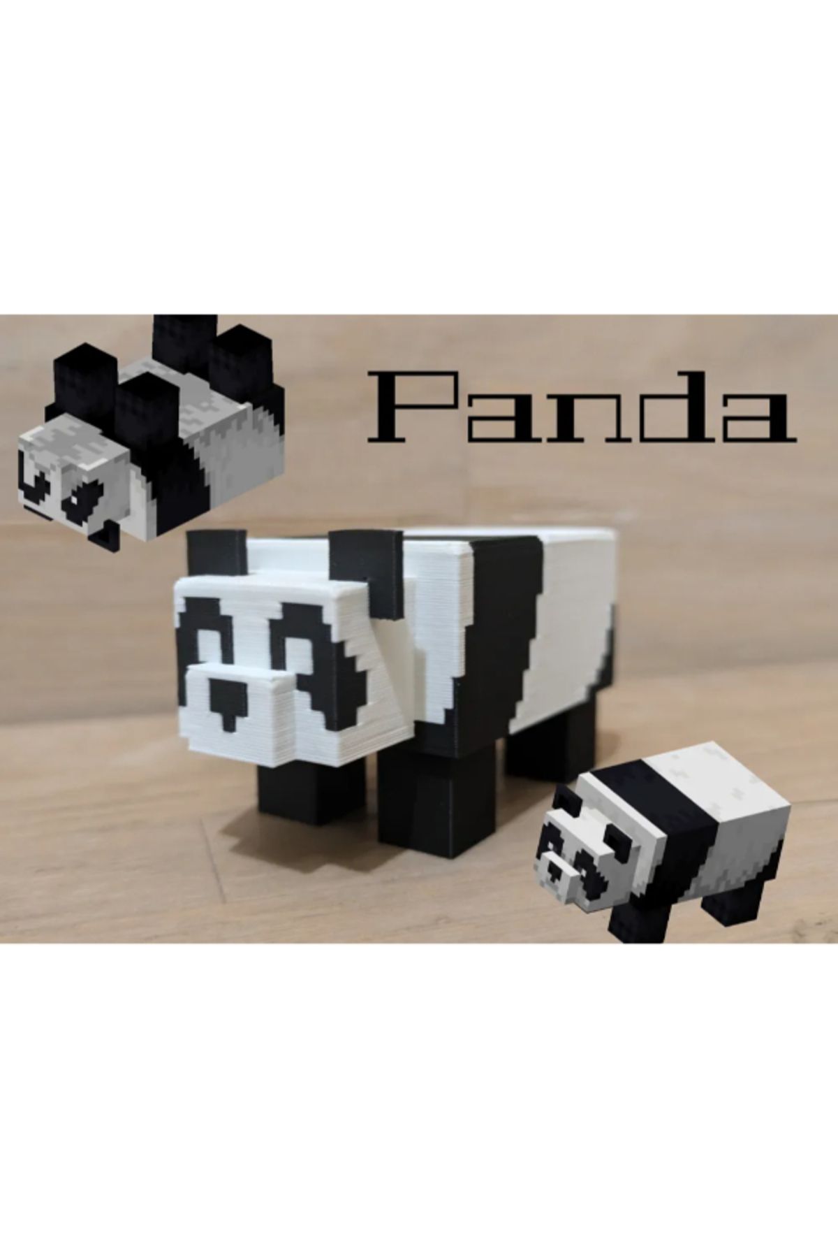 3d model s Minecraft Panda Figürü - Özgün Tasarım 3D Baskı