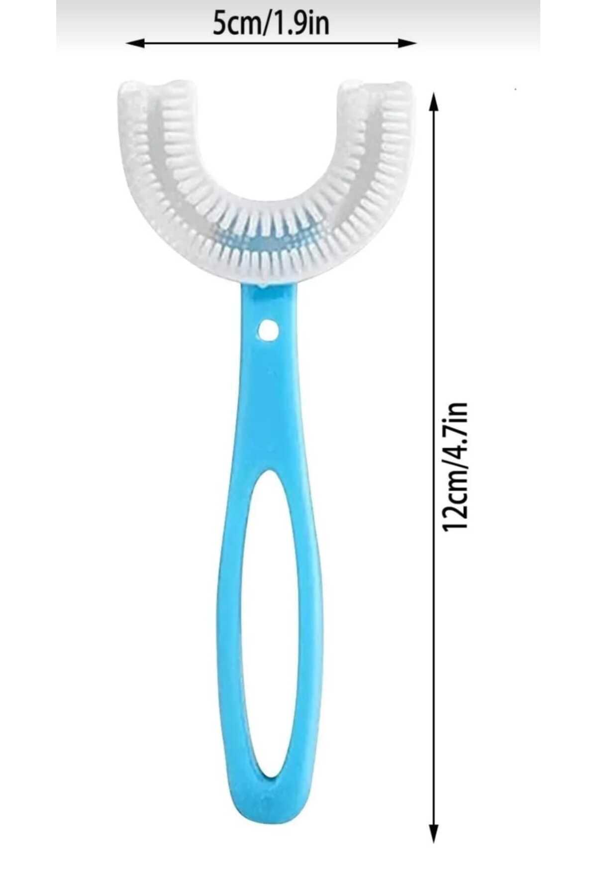 lawrenceshop Erkek Çocuk Diş Fırçası U Şeklinde Pratik Bebek Diş Kaşıma Fırçası Saplı 360 Derece Döner fotoğrafı 6 (önizleme)