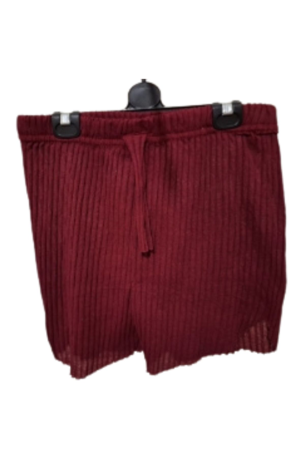 MODA KADIN FİTİLİ ŞORT ALT BELLİ LASTİKLİ FİTİLLİ ŞORT