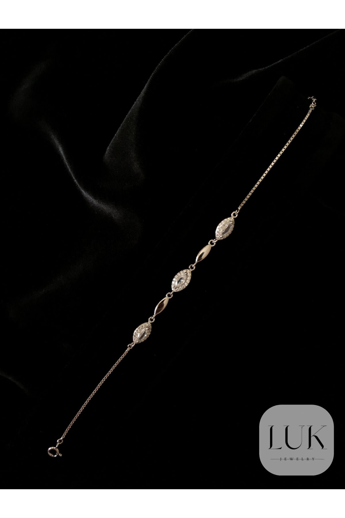 LUK JEWELRY 925 AYAR DAMLA TAŞLI BİLEKLİK