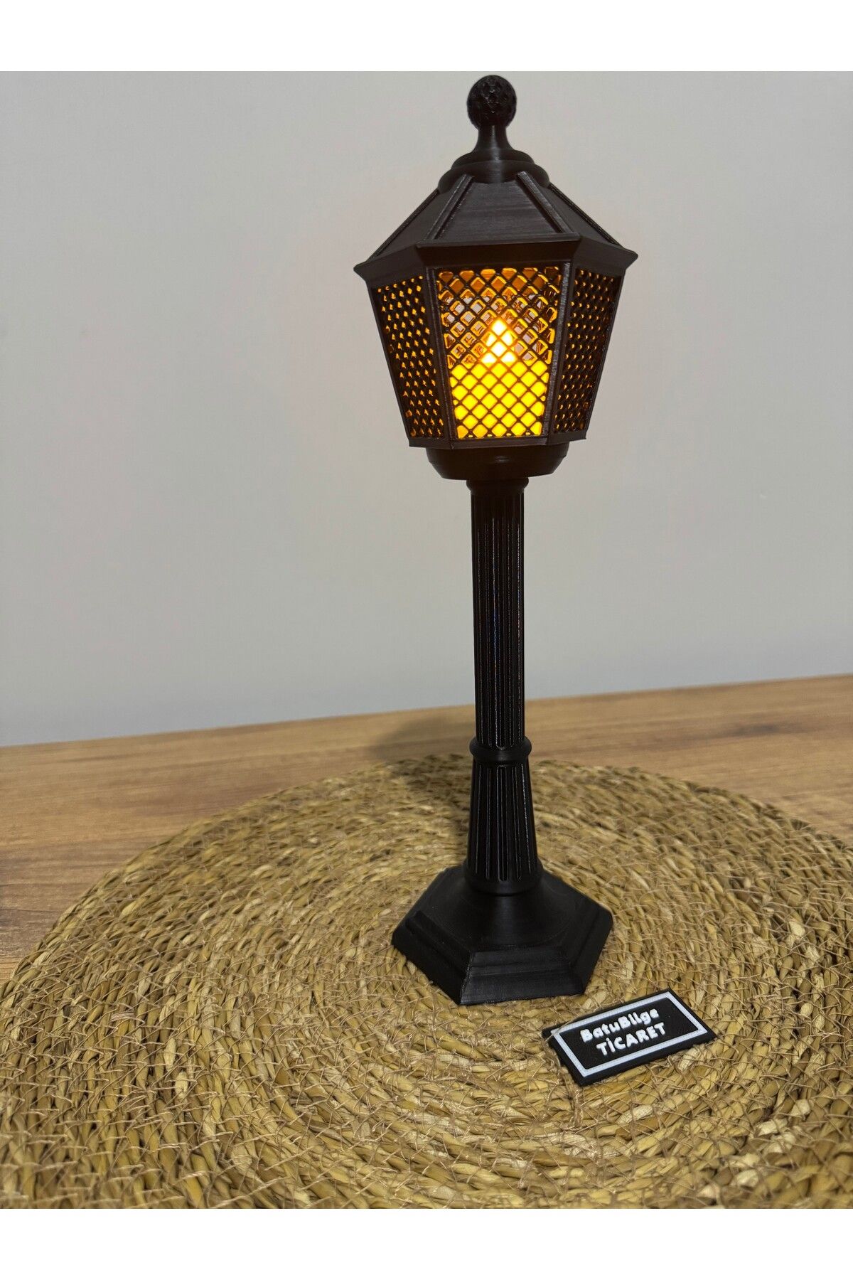 BatuBilge3d Mini Sokak Lambası Feneri ve Led Mum