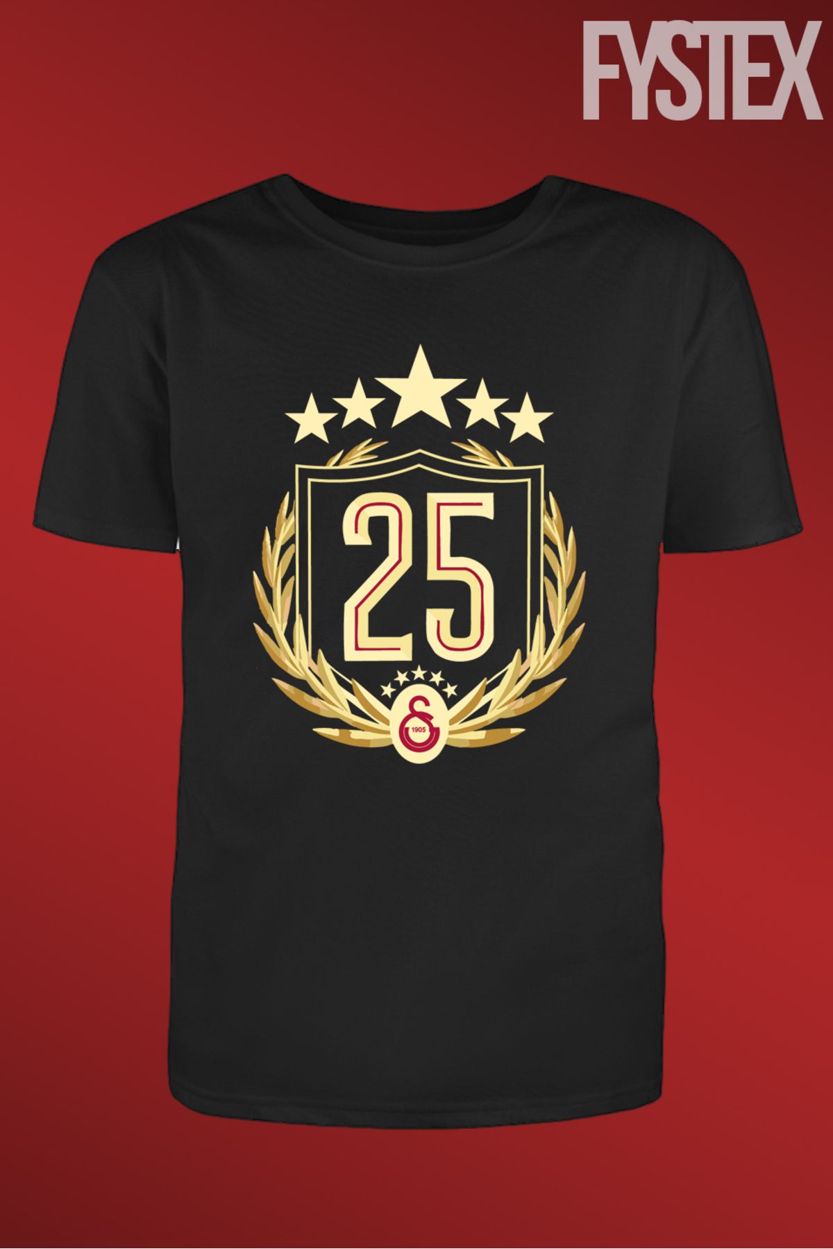 FYSTEX -GALATASARAY-25.ŞAMPİYONLUK-ŞAMPİYON TAKIM-2-UNİSEX-TSHİRT