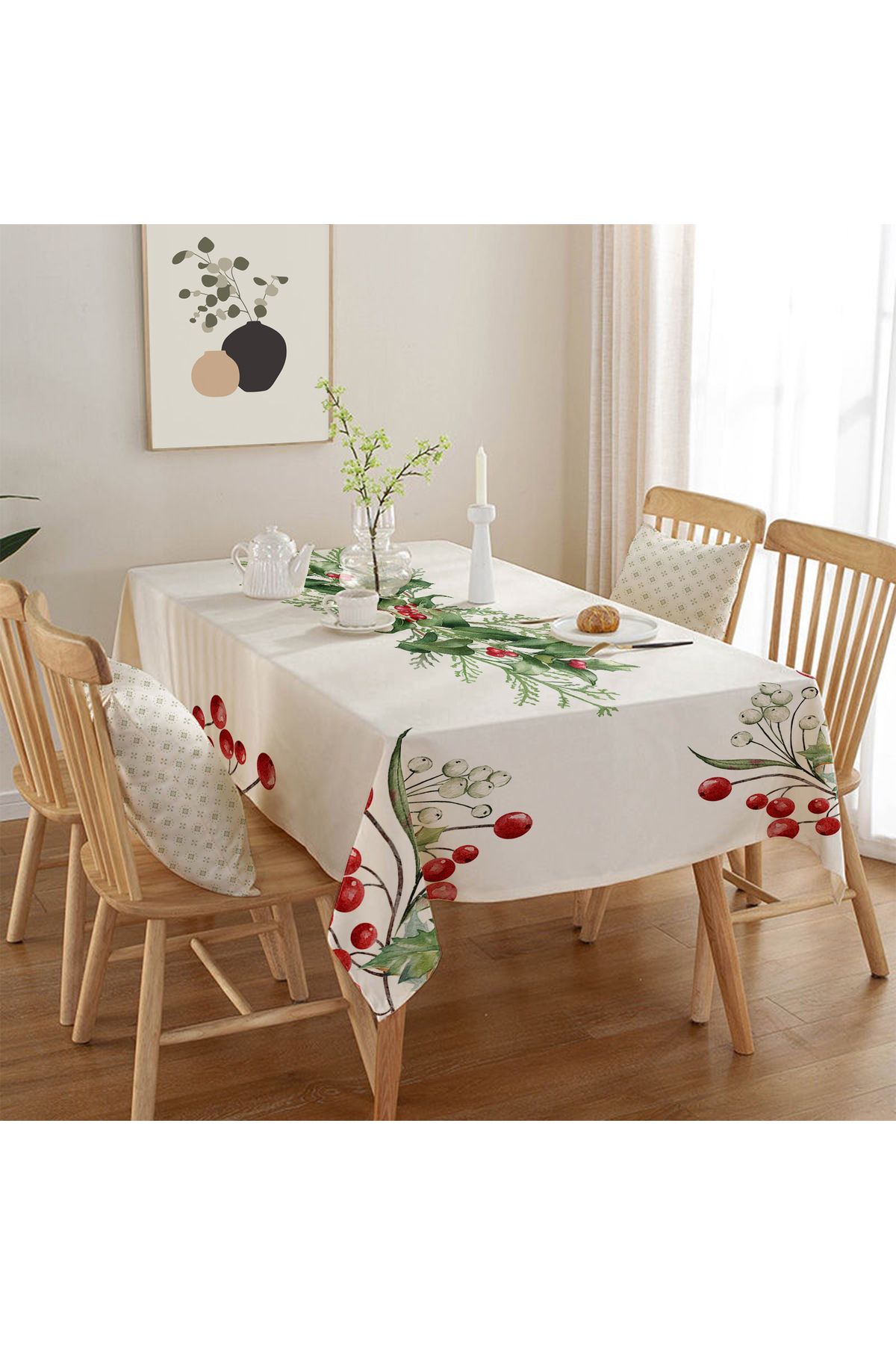 Rell Home Dertsiz Masa Örtüsü,Şantuk Kumaş,Leke Tutmayan Model