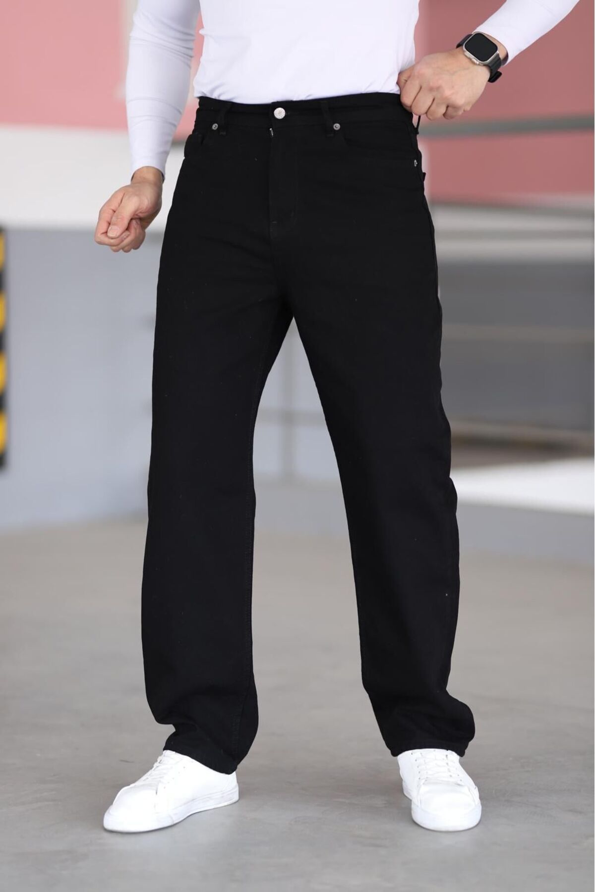 MODA Baggy Erkek Kot Pantolon Siyah-36